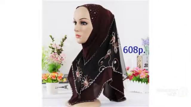 AliExpress - Платок для мусульманки - Хиджаб двух цветов смотреть онлайн