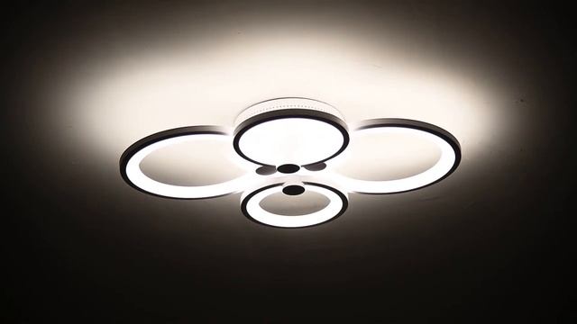 Светодиодная потолочная люстра кольца с пультом «COSMO» 2291-4U - «PiterShopSvet» смотреть онлайн