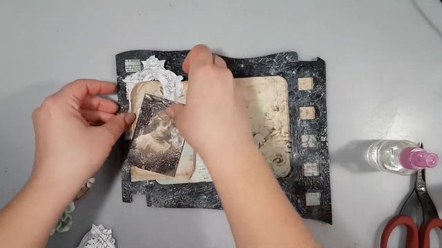 Скрапбукинг. Мастер класс. Панно в технике mixed media на заготовке из МДФ. смотреть онлайн