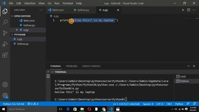 Escape sequence in python| What is escape sequence in python. смотреть онлайн