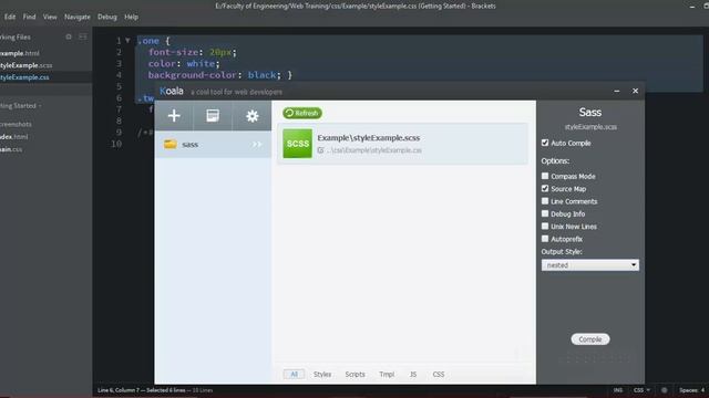 Sass With Koala Program | Sass التعامل مع الملفات وتحويلها بإستخدام برنامج كوالا смотреть онлайн