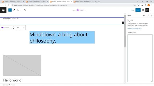 Additional CSS in Site Editor | WordPress 6.2 BETA | Block Themes | Blogging Unplugged Clips смотреть онлайн