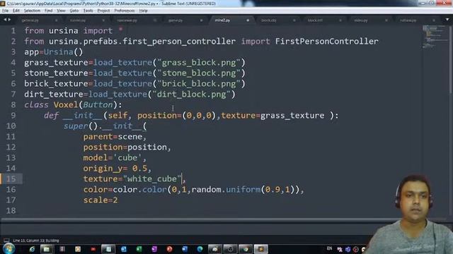 Minecraft in python Part-3 | Gaurav Kumar Jain | GeeksforGeeks School смотреть онлайн