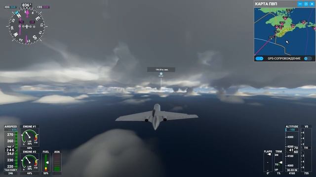 Microsoft Flight Simulator 2020. Полет в грозу, Стамбул-Симферополь