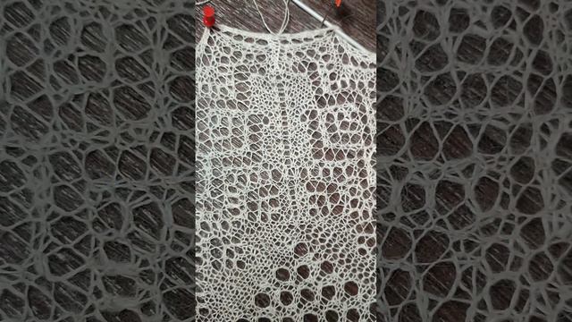 Широкие зубцы для платка. Пояснения смотреть онлайн