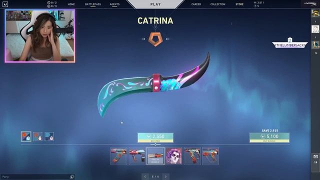 Pokimane react to new skin bundle Catarina #VALORANT смотреть онлайн