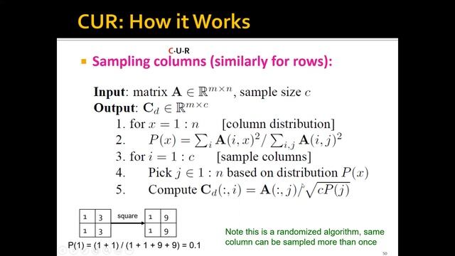Week 5: Dimensionality Reduction - Part 6: CUR Algorithm смотреть онлайн