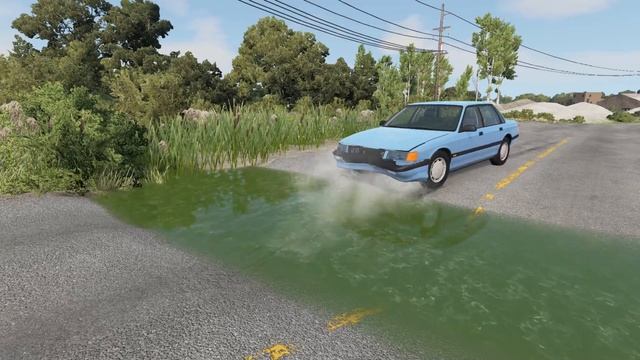 Cars vs Pothole #44 (a puddle) - BeamNG.Drive смотреть онлайн