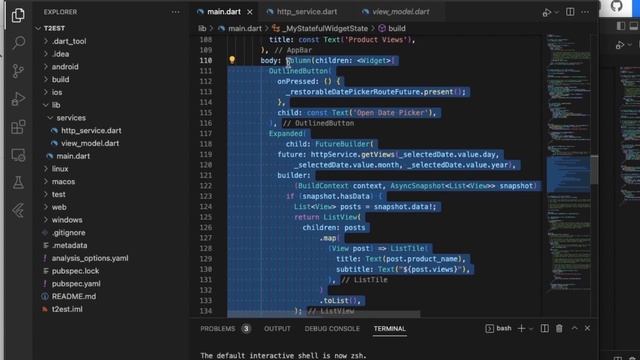 Getting Started with Flutter - Http Request - Date-picker Filter | Part 6 смотреть онлайн