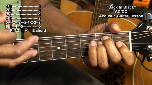 How To Play BACK IN BLACK ACDC ACOUSTIC Guitar For Beginners @EricBlackmonGuitar AC/DC смотреть онлайн