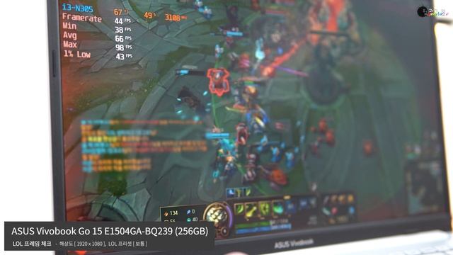 LOL 프레임 체크 - [ ASUS Vivobook Go 15 E1504GA-BQ239 (256GB) ] смотреть онлайн