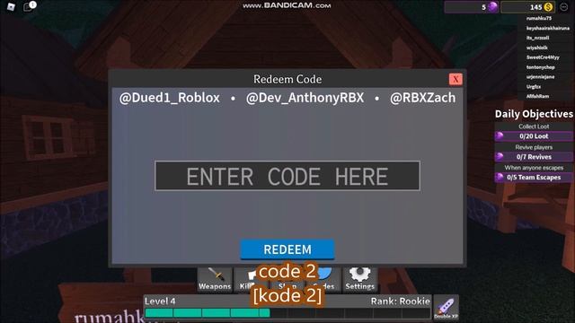 *ALL CODES WORK* Survive the Killer! ROBLOX | 27 May 2022 смотреть онлайн