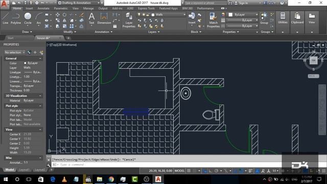 Basic House Plan drawing in AutoCad 2017 | Part-2 | 2D Basics Step by step смотреть онлайн