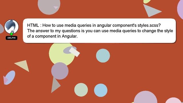 HTML : How to use media queries in angular component's styles.scss? смотреть онлайн