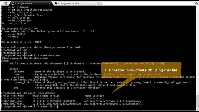 Create Oracle Database on ODA using oakcli смотреть онлайн