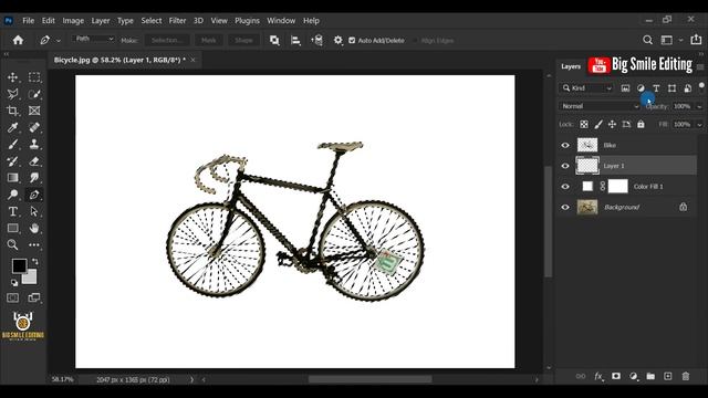 How to Create Bicycle Clipping Path and Add Shadows in Photoshop смотреть онлайн