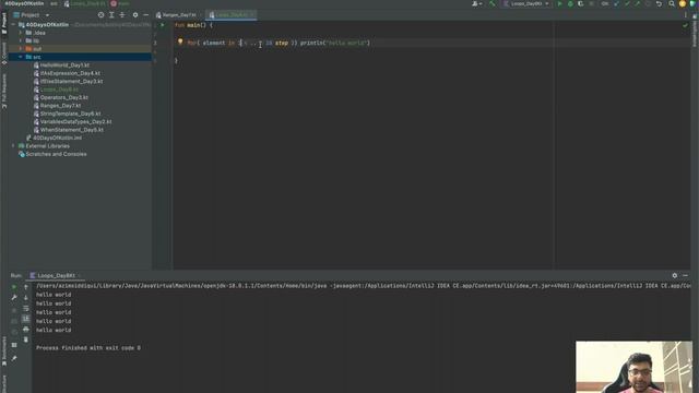 Loops in kotlin| for , while and do-while in one video смотреть онлайн