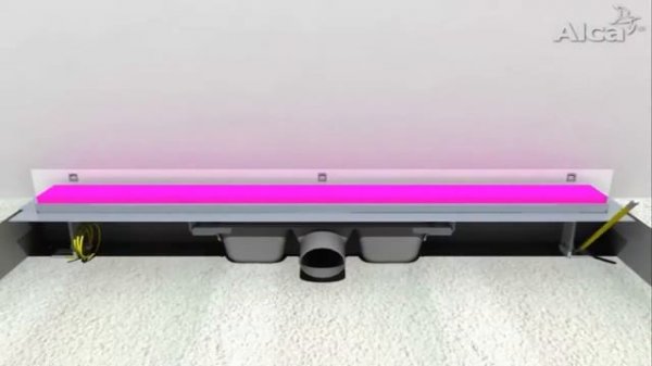 Монтаж   Желоб  водоотводящий Alca Plast APZ4