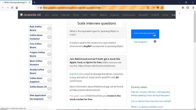 What is the equivalent type for java.lang.Object in Scala?
| javapedia.net смотреть онлайн