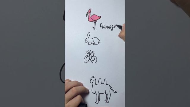 DRAW ANIMALS FROM NUMBERS 1,2,3,4 | РИСУЕМ ЖИВОТНЫХ ИСПОЛЬЗУЯ ЦИФРЫ |Flamingo,Bunny, Butterfly,Came смотреть онлайн