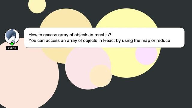 How to access array of objects in react js? смотреть онлайн