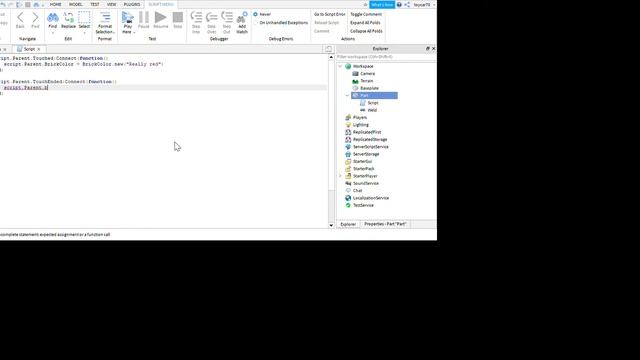 How to use Touched and TouchEnded events: Roblox Studio scripting смотреть онлайн