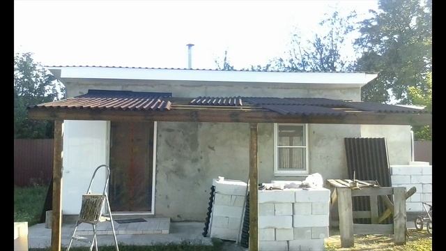 Веранда к дому своими руками. Строительство открытой террасы. смотреть онлайн