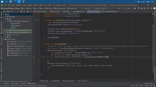 Tutorial Android Parsing JSON + API + Volley + RecyclerView #3 - Membuat Parsing JSON & Request смотреть онлайн