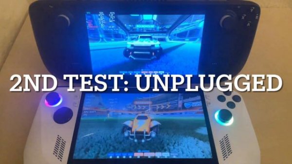 ROG ALLY Z1 vs STEAM DECK FPS, CPU, GPU, Wattage - Performance Overlay using Rocket League #rogally