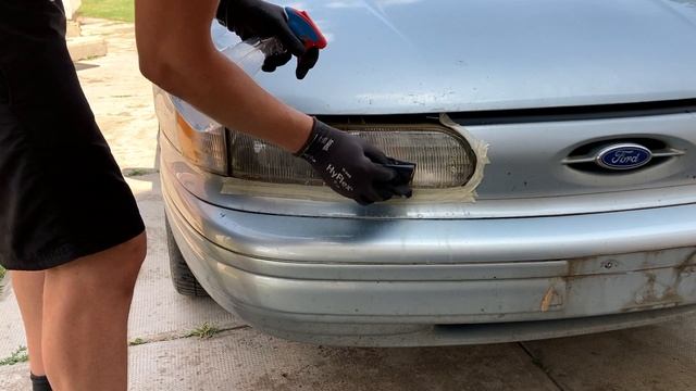 Ford Taurus (GL - 1993) HeadLight Polishing - Diary VI. смотреть онлайн