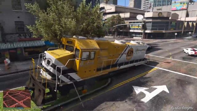 ЧТО БУДЕТ ЕСЛИ ЗАЕХАТЬ НА ПОЕЗДЕ В ТЮНИНГ САЛОН в GTA 5? Моды и Эксперименты в ГТА 5 смотреть онлайн
