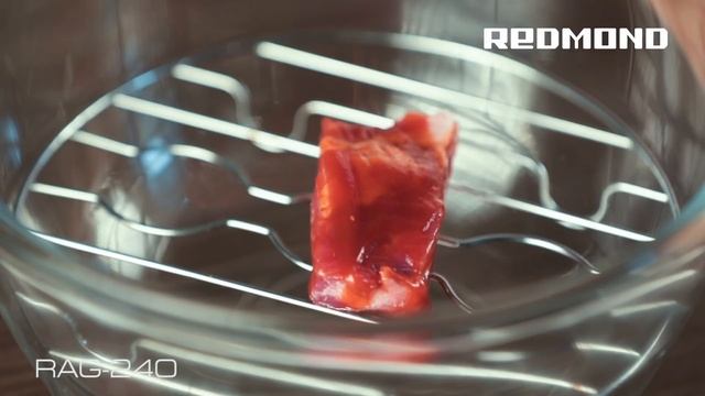 Ребрышки барбекю, вкусный и простой рецепт для аэрогриля REDMOND RAG-240 смотреть онлайн