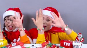 Рождественский желейный десерт Мукбанг ДОНА DONA