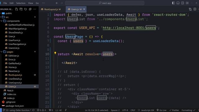 using Defer function to defer the data fetching || React Router V6 || Hindi #22 смотреть онлайн