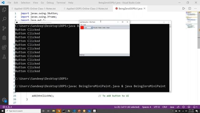 [Applied OOPS][Class-2] Event Handling - Observer Pattern - Innter Class - Anonymous Class смотреть онлайн
