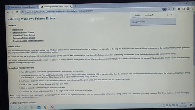 Como Instalar A Impressora De ETIQUETAS BEMATECH / ELGIN L42 PRO Na Porta USB  - Passo A Passo.