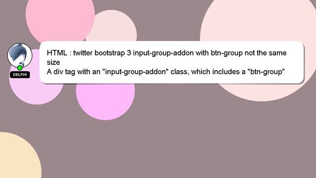 HTML : twitter bootstrap 3 input-group-addon with btn-group not the same size смотреть онлайн