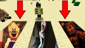 Выбери правильную яму ФРЕДДИ FNAF или КУРИЦА ПРИЗРАК или МОРОЖЕНЩИК ICE SCREAM в МАЙНКРАФТ