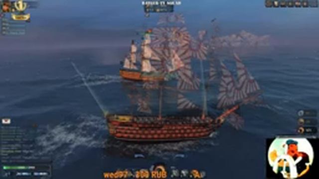 Фармим эскудо и пушки #23 [World of Sea Battle] [Batler1977] 18+ смотреть онлайн