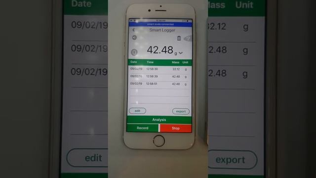 Weighing Data Logger iPhone смотреть онлайн