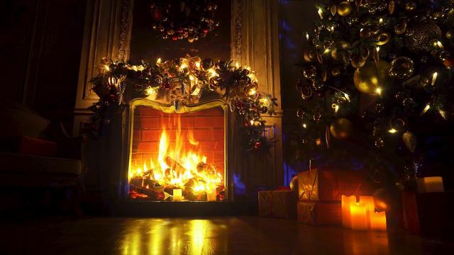 Christmas Fireplace Scene with Crackling Fire Sounds and Slow Ambient Piano Music #24 смотреть онлайн
