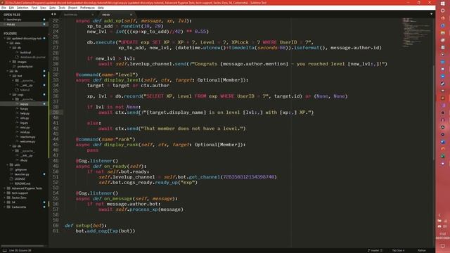 Displaying a member's level and rank - Building a discord.py bot - Part 32 смотреть онлайн