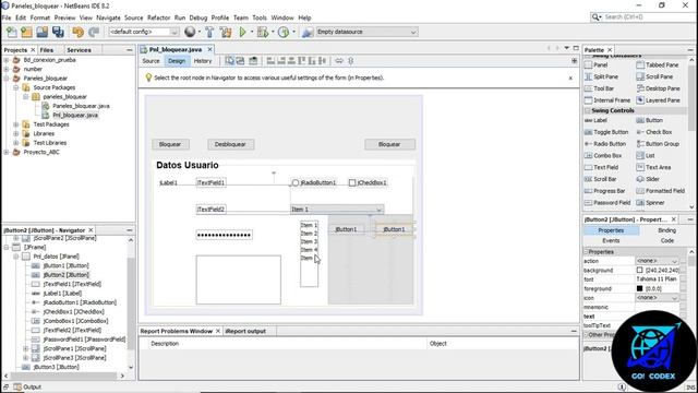 Bloquear y desbloquear paneles con diversos componentes(JLabel,JButton,JTextField, etc) / JAVA смотреть онлайн