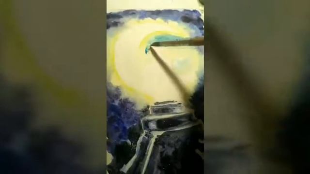 КАК НАРИСОВАТЬ СВЕТ / маяк, луна Рисуем акварелью / Watercolor painting | lighthose drawing смотреть онлайн