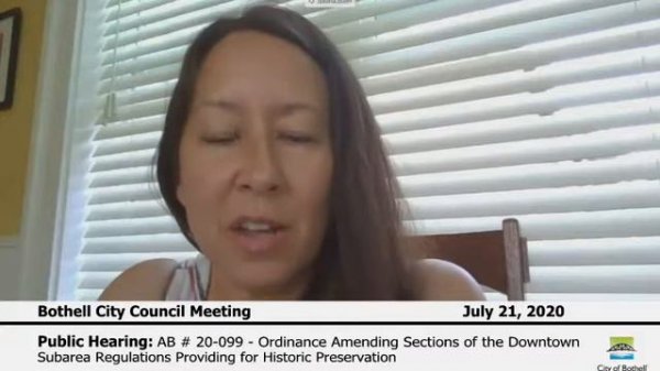 Bothell City Council Meeting - July 21, 2020
