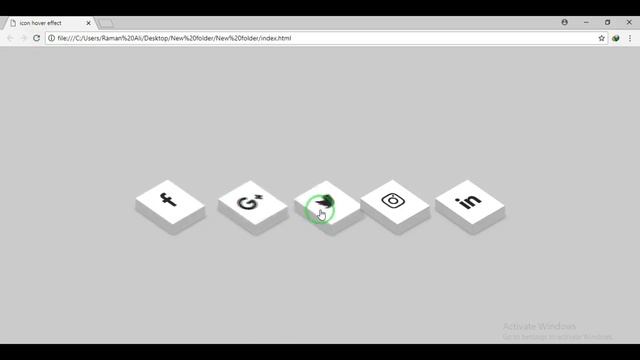 Isometric CSS Social Media Icons - CSS3 Icon Hover Effects - смотреть онлайн