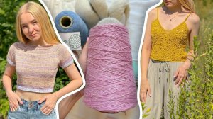 Связала ФУТБОЛКУ и не только, получила новую пряжу| Вязание спицами и крючком