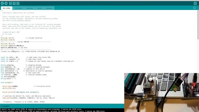 LoRa com IDE Arduino e Raspberry com LoRa e Python смотреть онлайн