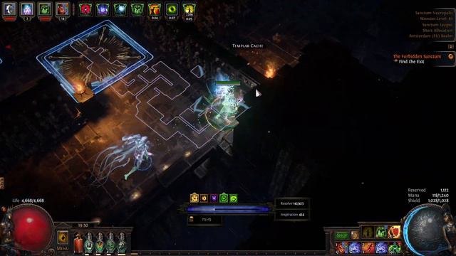 POE SRS Necro 3.20 (Sanctum Boss) смотреть онлайн