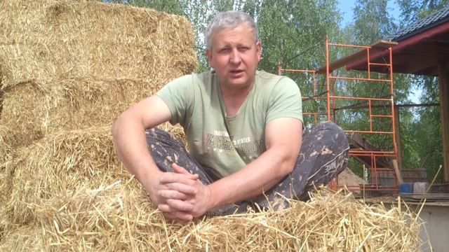 трамбовка сухой соломы, что получается. смотреть онлайн